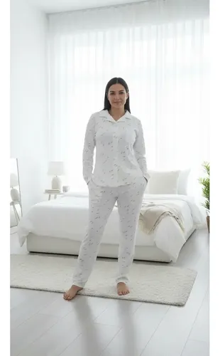 Pijama camisero estampado 'POEMA ÍNTIMO'